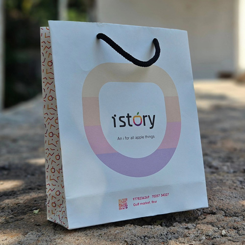 Mobile Shop Paper Bags design 1 by Made Products Kerala