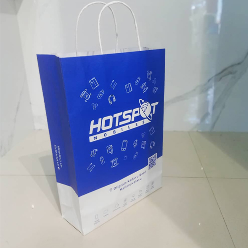 Mobile Shop Paper Bags design 7 by Made Products Kerala