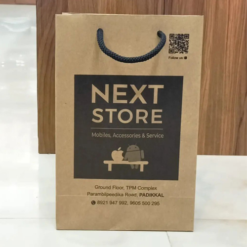 Mobile Shop Paper Bags design 8 by Made Products Kerala